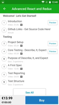 Udemy android App screenshot 0